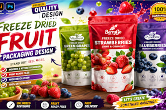 do standup pouch packaging and label design