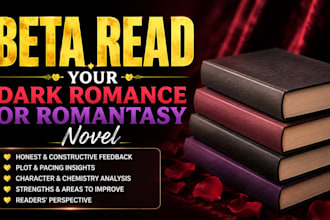 beta read your dark romance or romantasy novel