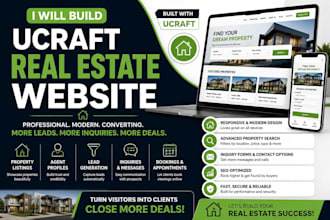 ucraft real estate website property listings agent leads inquiries and bookings