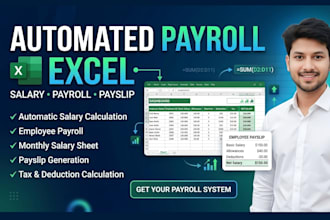 create automated payroll, salary and payslip in excel
