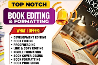 do book editing, manuscript formatting, development book editor, proofreading