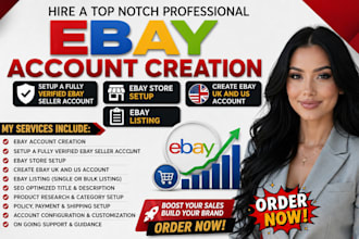 create verified US UK ebay seller account ebay store setup ebay account creation