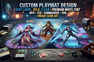 design custom mtg playmat pokemon tcg yugioh one piece gundam commander edh card