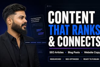 write engaging, well researched content for you