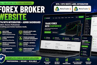 build forex broker website with mt5 integration and admin dashboard
