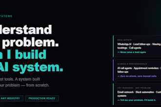 understand your problem and build the ai system that solves it