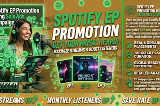 create solo ads campaign to promote spotify ep music promotion for growth
