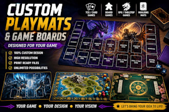 design a custom playmat or game board for your card or board game