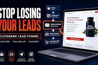 build a clickbank lead capture page and affiliate email funnel