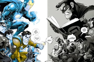 draw a professional cover for your graphic novel