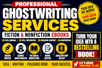 ghostwrite your fiction and nonfiction ebook for amazon KDP selfhelp christian