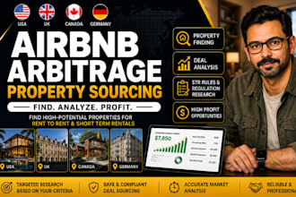 find airbnb arbitrage property in US, UK and canada and gemany