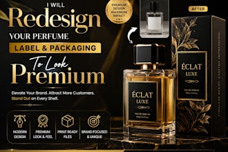 redesign your perfume label and packaging to look premium
