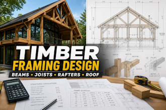 design timber framing, beams, joints and roof structures for your building