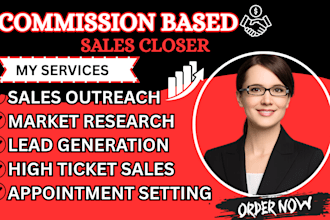 commission based sales closer sales representative b2b leads sales closer
