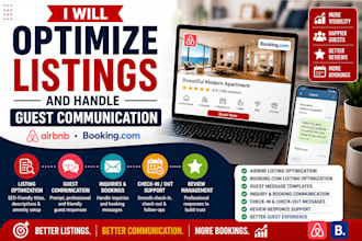 optimize airbnb listings and handle guest communication