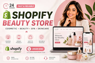 shopify cosmetic, beauty, spa, skincare store or website