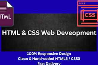 convert design to responsive HTML CSS website