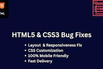 convert design to responsive HTML CSS website