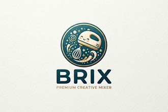 design a creative mixer logo for your brand