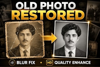 restore old photos, fix blurry images and enhance photo quality