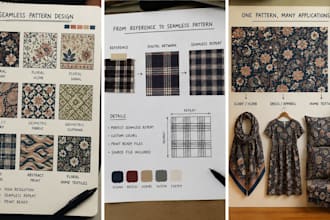 create textile patterns and fabric prints