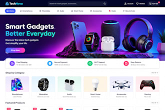 build gadget shopify store electronics store shopify gadgets website