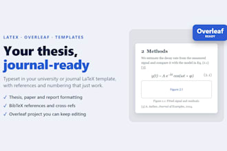 format your thesis or paper in latex overleaf using your template