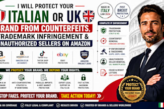 protect your italian, UK brand from trademark infringement for online sellers