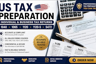 prepare US tax returns 1040 1065 1120 and 5472