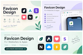 design a modern minimalist favicon for your website