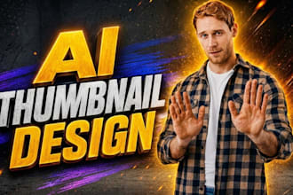 create ai high CTR youtube thumbnail desig