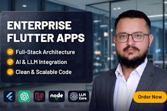 do enterprise flutter app developement as a flutter developer