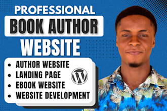 do author website, ebook website, author landing page with book author website