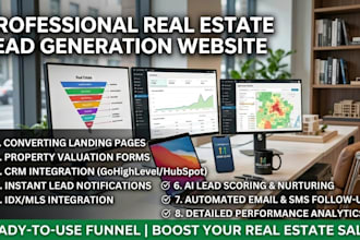 design real estate website, investor landing page and wordpress lead generation