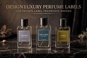 design luxury perfume labels for private label fragrance brands