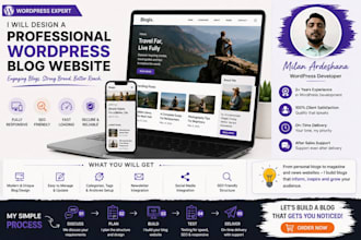 design a professional wordpress blog website for you