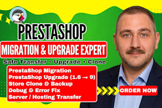 migrate, upgrade, update, clone and debug prestashop store safely and backup