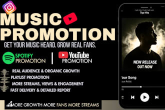 organic spotify music promotion spotify track music promotion music video