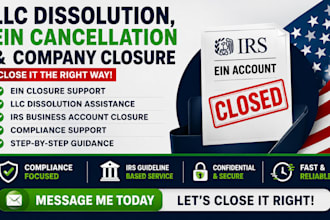 do llc dissolution and ein closure to close USA company and cancel ein