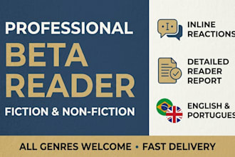 be your beta reader with detailed feedback