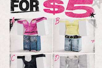 sell roblox girl clothing for 5 dollars