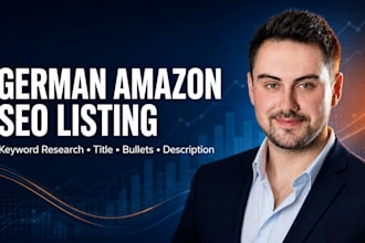 write a german amazon SEO listing with keyword research