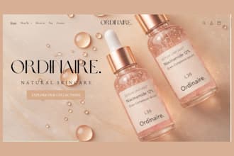 design skincare shopify store fashion store  website cosmetics store