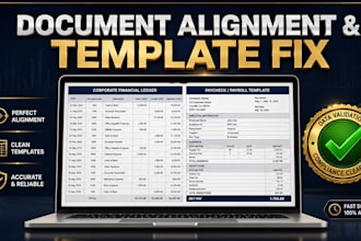 do document layout formatting, spreadsheet alignment, and cell padding fixes