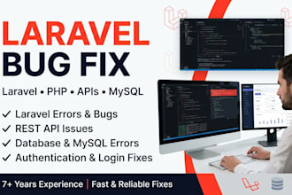 fix laravel errors, bugs, API and database issues