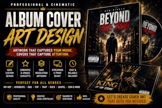 do cinematic cover art design for music