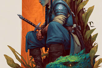 draw your dnd art or ttrpg character design or illustration