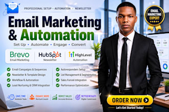 setup brevo email marketing hubspot newsletter template gohighlevel automation