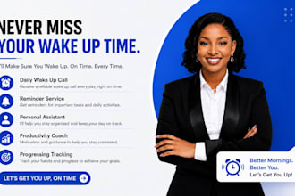 be your personal wake up call, alarm reminder and accountability assistant